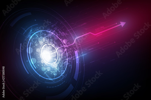 tech sci fi circle design innovation concept background