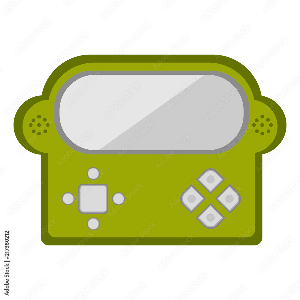 Isolated portable videogame console icon Isolated portable videogame console icon