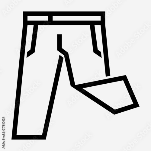Outline trousers pixel perfect vector icon