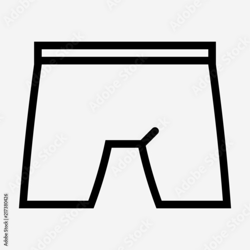 Outline boxer pixel perfect vector icon
