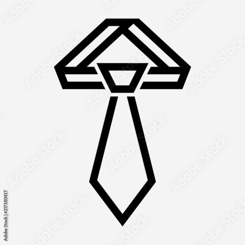 Outline tie pixel perfect vector icon