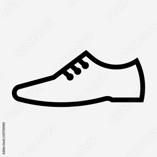 Outline men shoe pixel perfect vector icon