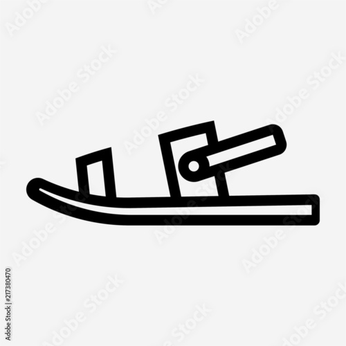 Outline slipper pixel perfect vector icon