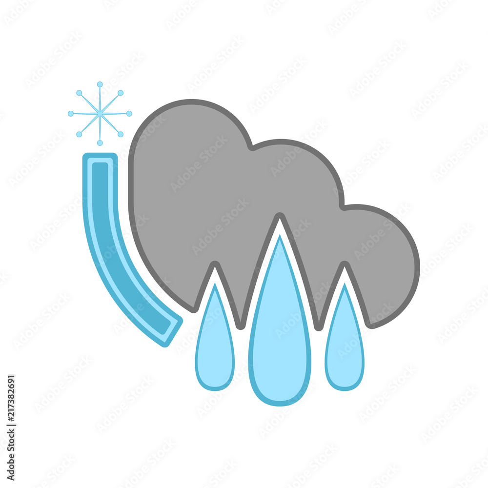 Isolated rainy weather icon Isolated rainy weather icon