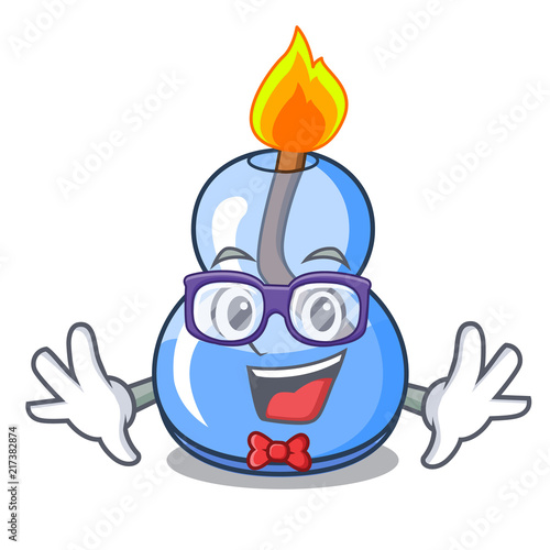 Geek alcohol burner character cartoon photo