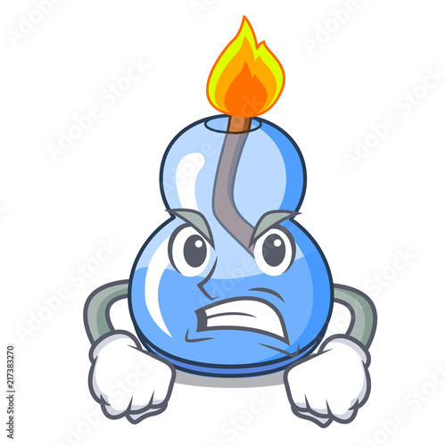 Canvas Print Angry alcohol burner mascot cartoon