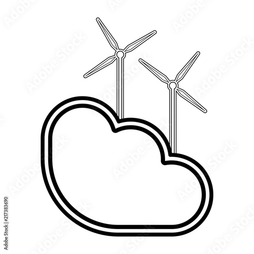 Isolated windy weather icon