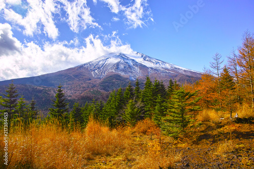 紅葉シーズンの富士山     © 7maru
