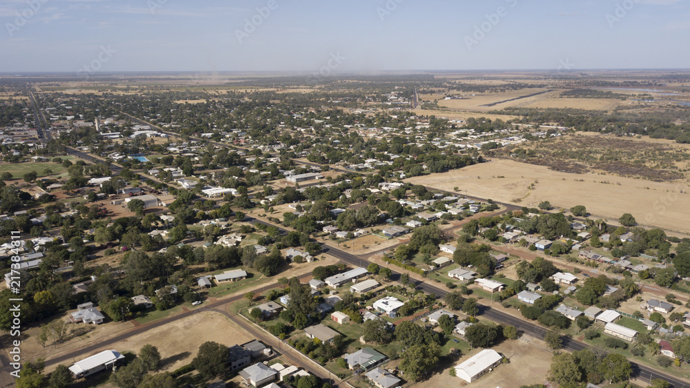 Town of St Queensland, Australia. Stock Photo Adobe Stock