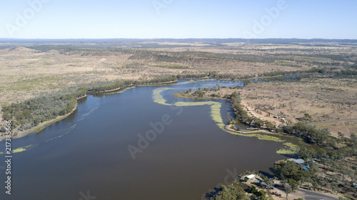  drone aerial Theresa creek dam at Clermont Queensland