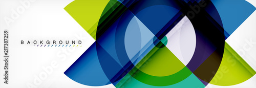 Vector circular geometric abstract background