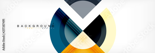 Vector circular geometric abstract background
