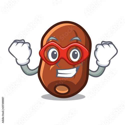 Super hero dates fruit character cartoon