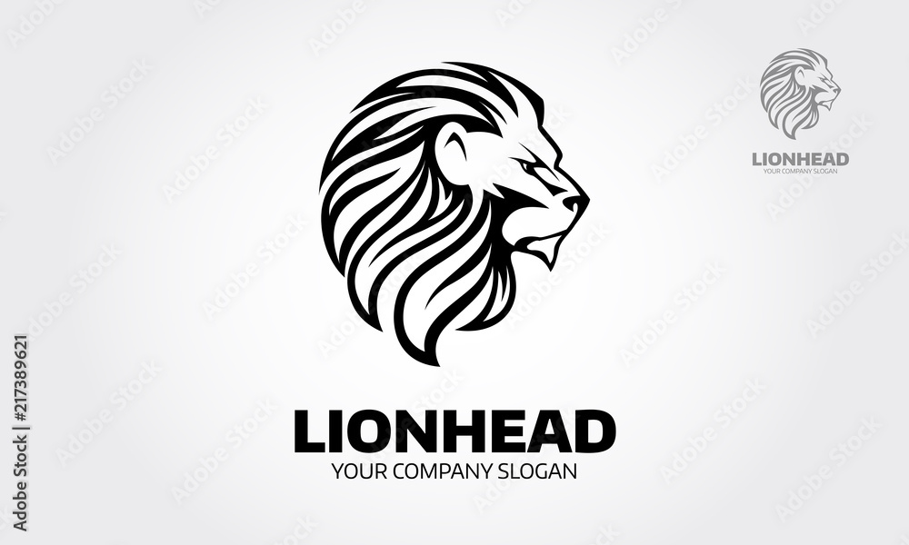 Lion head logo template suitable for businesses and product names. Element for the brand identity, vector illustration, emblem design on white background. Lion head logo template suitable for businesses and product names. Element for the brand identity, vector illustration, emblem design on white background.