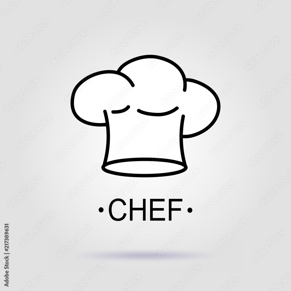 Chief hat icon on a gray background Chief hat icon on a gray background