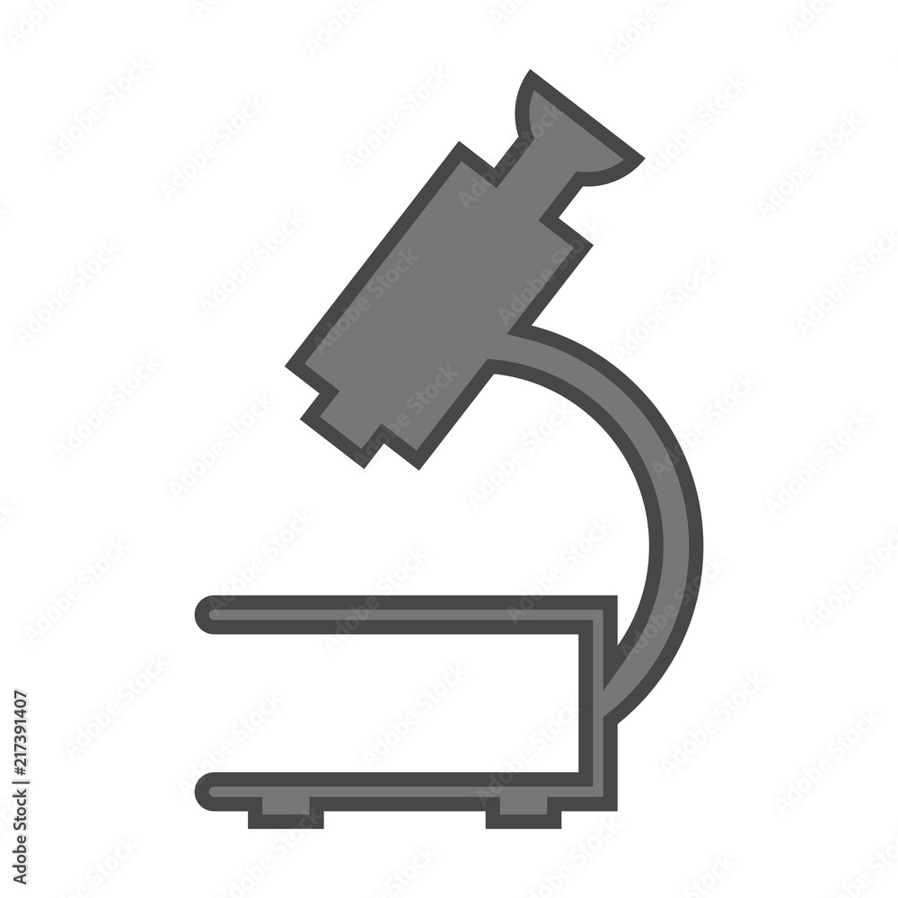Isolated microscope silhouette icon Isolated microscope silhouette icon