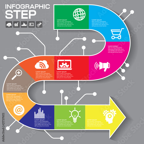 Infographics business stair 10 step success vector design template.