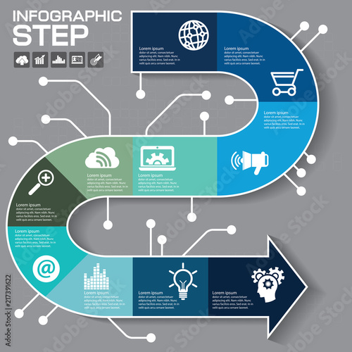 Infographics business stair 10 step success vector design template.