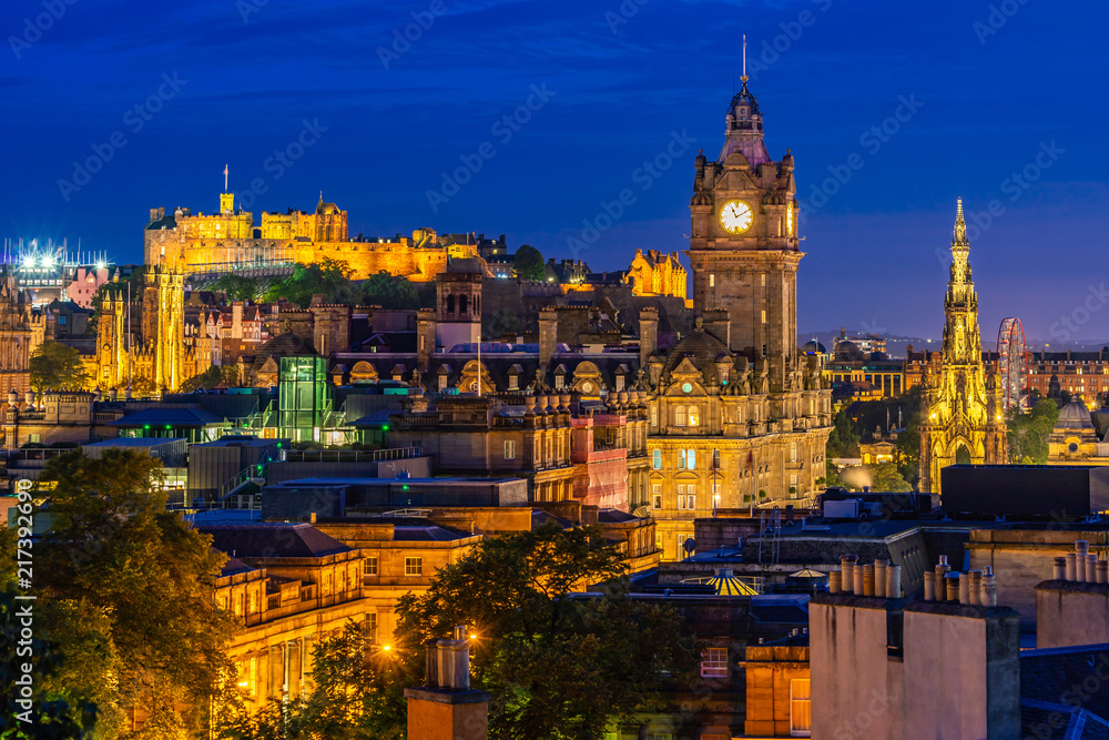 Naklejka premium Edinburgh sunset