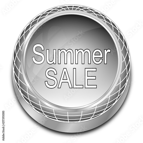Summer Sale Button - 3D illustration