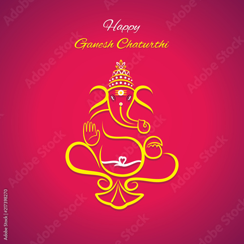 illustration of ganesh chaturthi festival poster