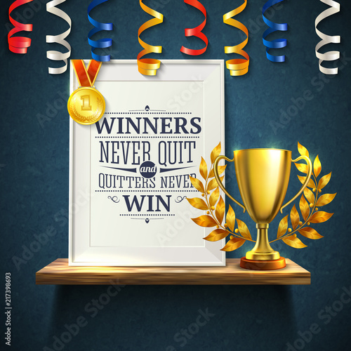 Winners Quotes Reslistic Illustration