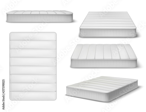 White Mattress Realistic Set