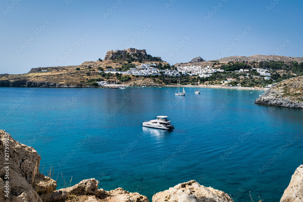 Anchored in Lindos Rhodes
