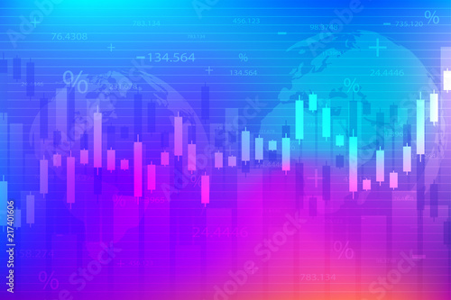 Stock market or forex trading graph in futuristic concept suitable for financial or Economic business idea and all art work design for Abstract finance background