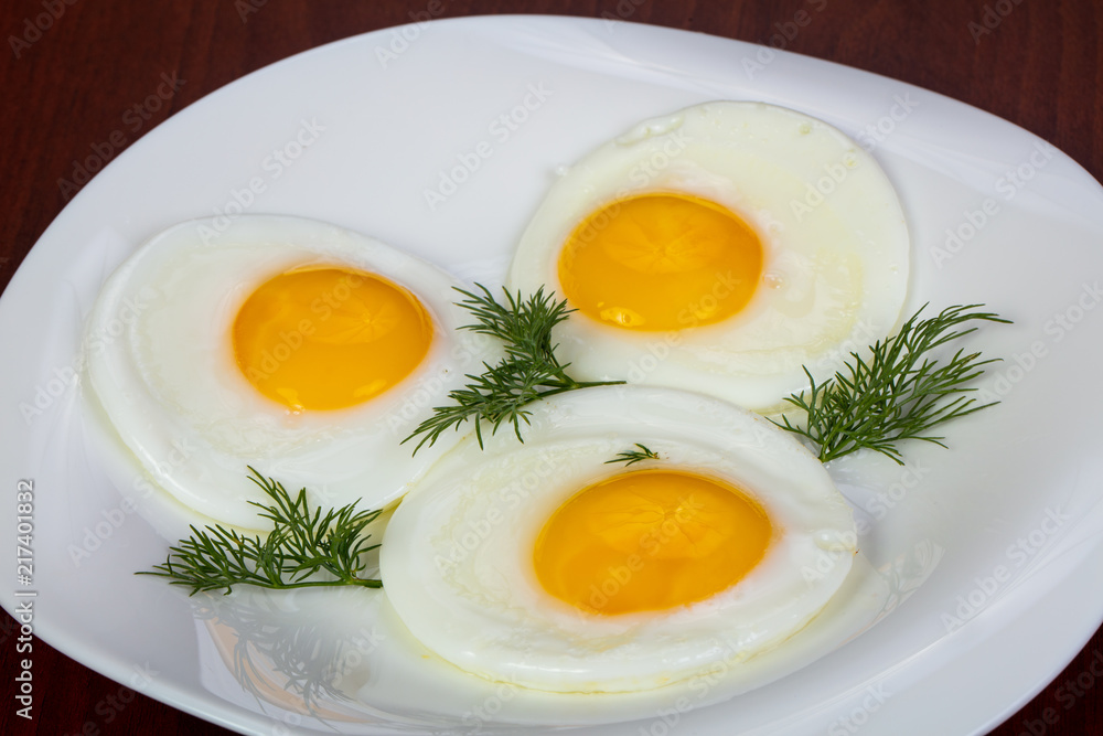 Fried three eggs Fried three eggs