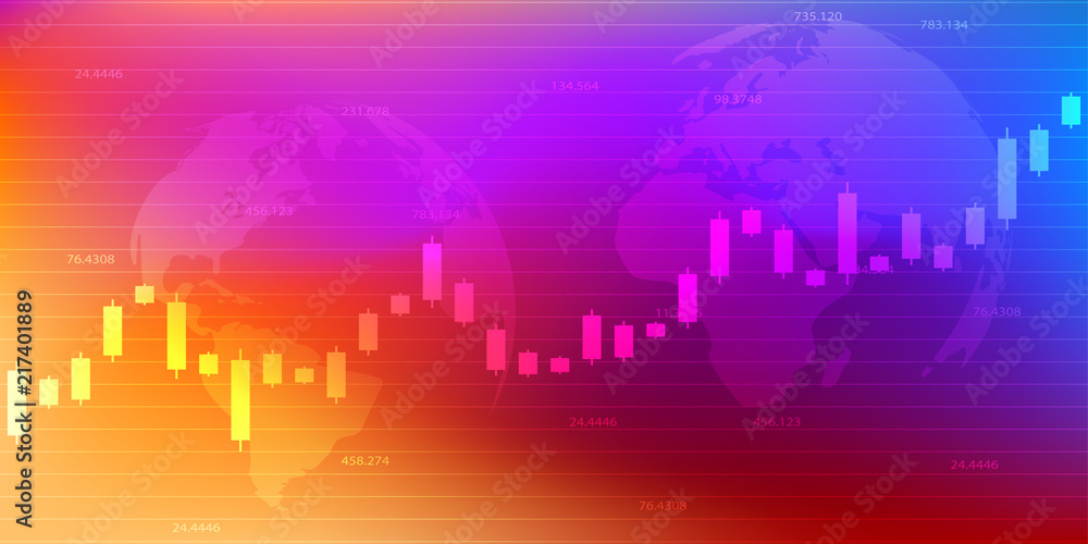 Stock market or forex trading graph in futuristic concept suitable for financial or Economic business idea and all art work design for Abstract finance background