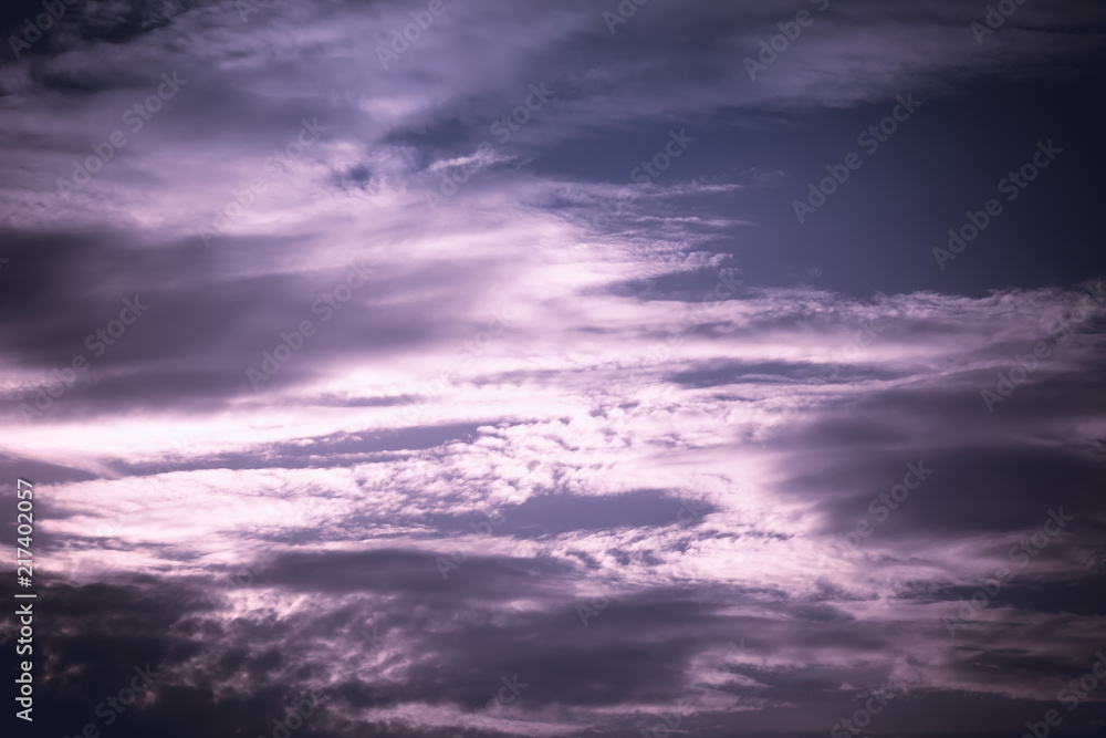 Obraz premium Blue sky with clouds retro