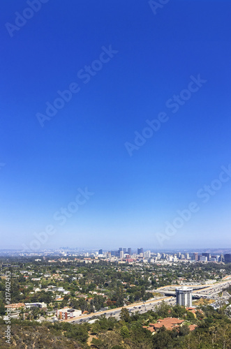 Santa Monica Mountain hilltop overlooking Downtown Los Angeles