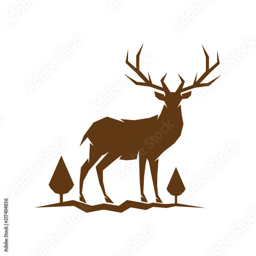 deer logo icon vector © desbayy