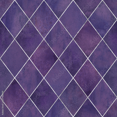 Argyle geometric watercolor...