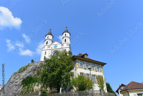 Stadtkirche auf der Festung Aarburg im Kanton  Aargau  photo