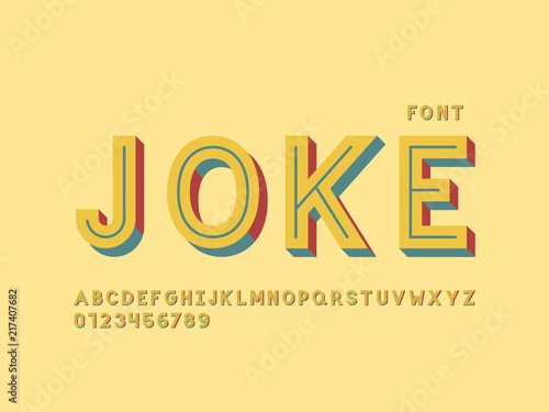 Joke font. Vector alphabet 