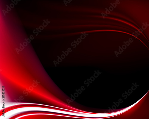 Dark background with red and white smooth gentle lines.