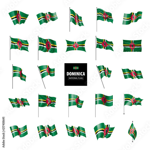 Free Download Dominica flag, vector illustration on a white background - GFXLoad