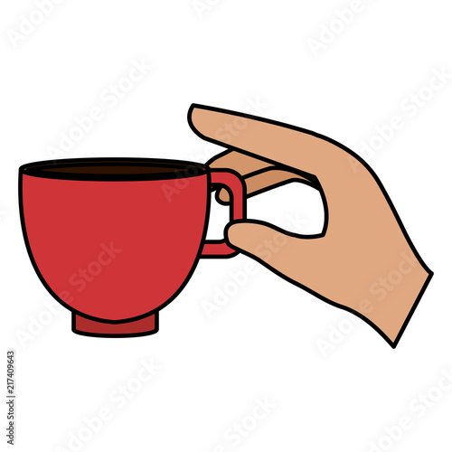 hand with coffee cup