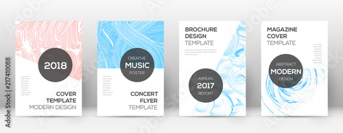 Cover page design template. Modern brochure layout. Cool trendy abstract cover page. Pink and blue g