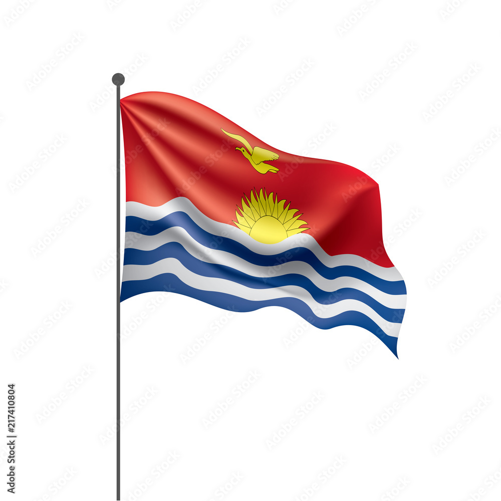 Fototapeta premium Kiribati flag, vector illustration on a white background