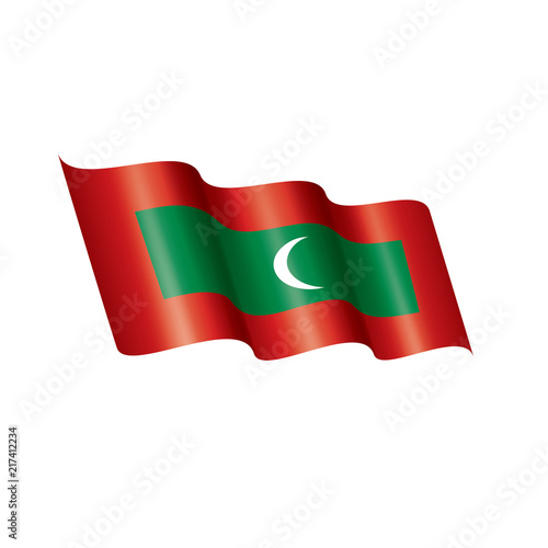 Free Download Maldives flag, vector illustration on a white background - GFXLoad