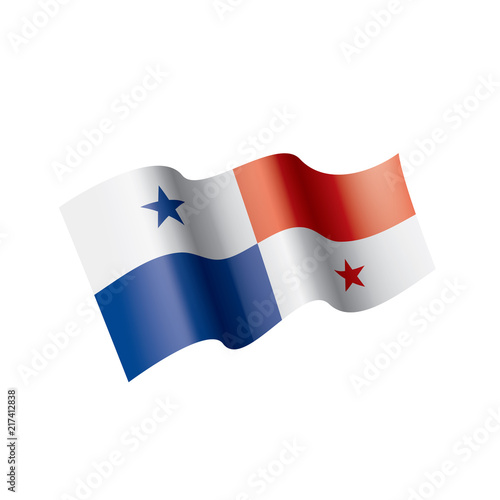 Panama flag  vector illustration on a white background
