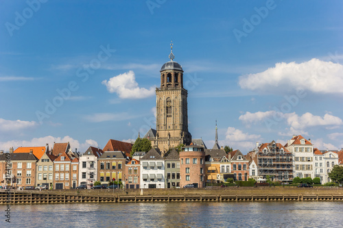 Skyline of historic city Deventer, Netherlands