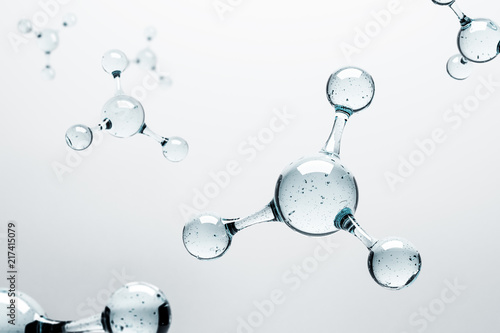 Transparent molecule on white photo