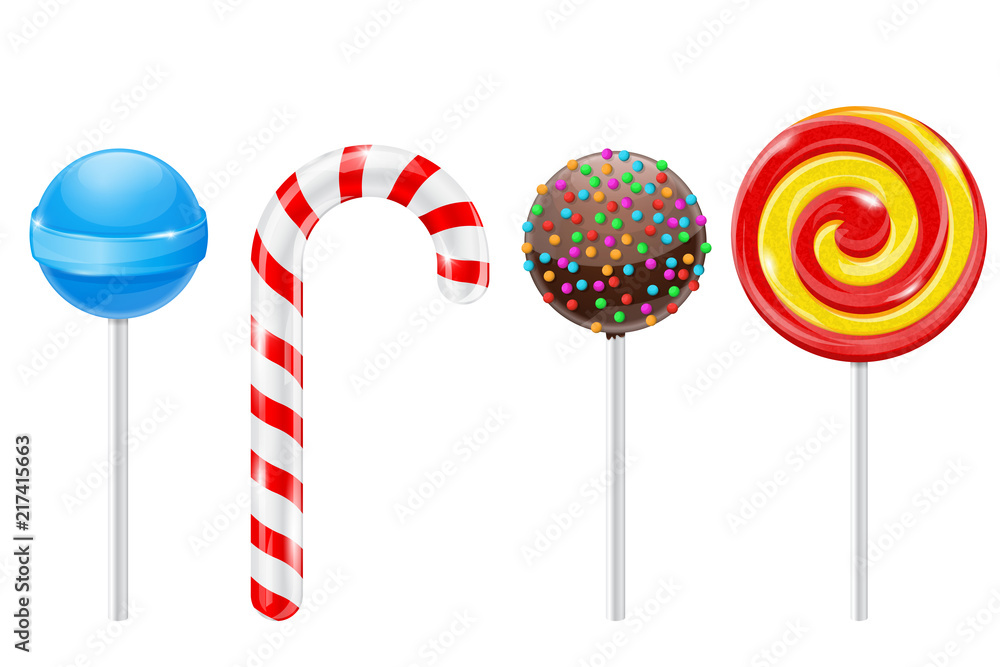 Lollipops. Set of different candies Lollipops. Set of different candies