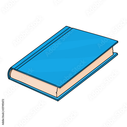 Blue book. Doodle style illustration