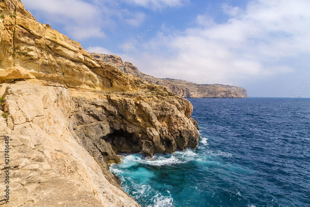 Wied Iz-Zurrieq, Malta. The famous picturesque coast in the south-east of the island