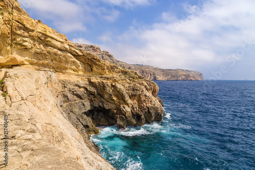 Wied Iz-Zurrieq, Malta. The famous picturesque coast in the south-east of the island